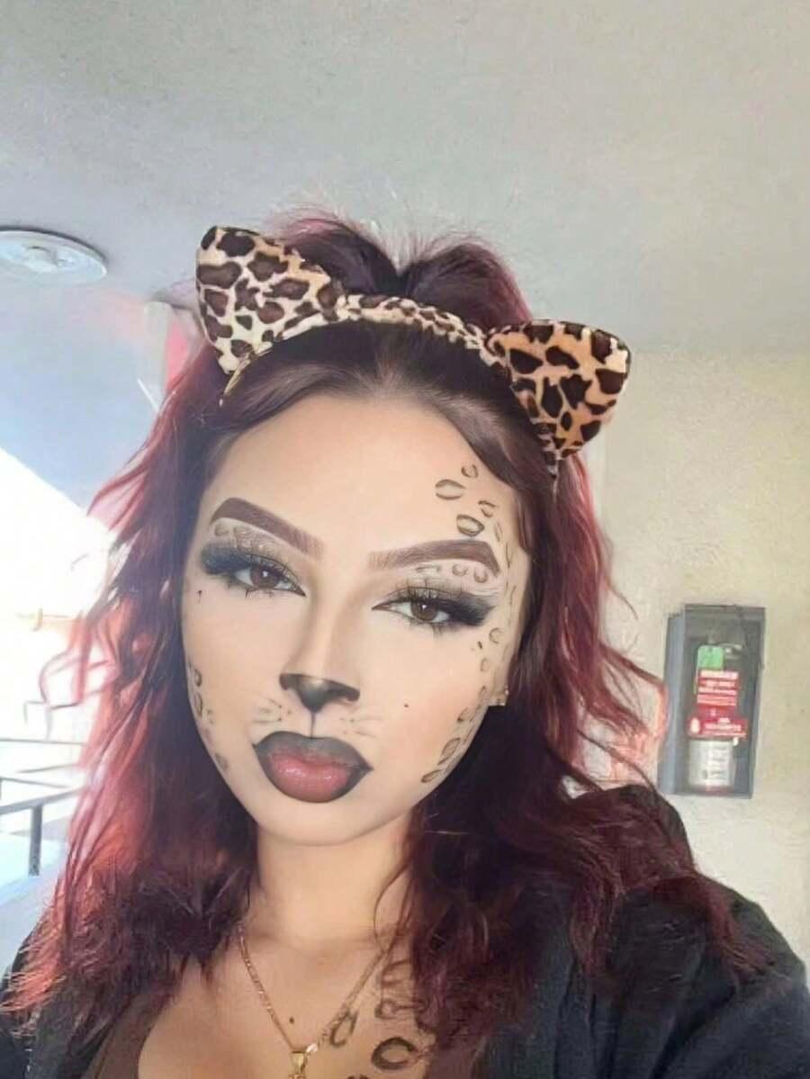 OPASKA NA GŁOWĘ LEOPARD PRINT