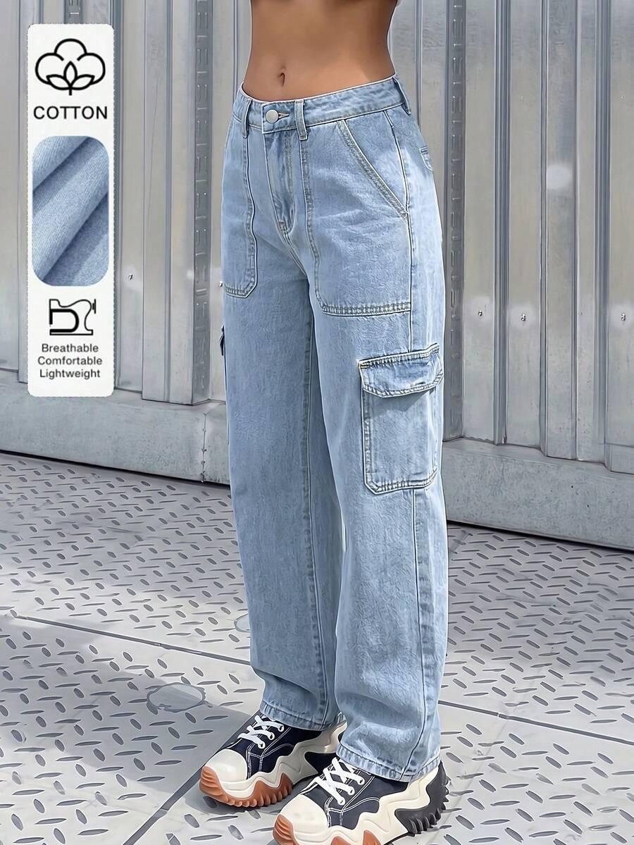 NIEBIESKIE SPODNIE JEANS