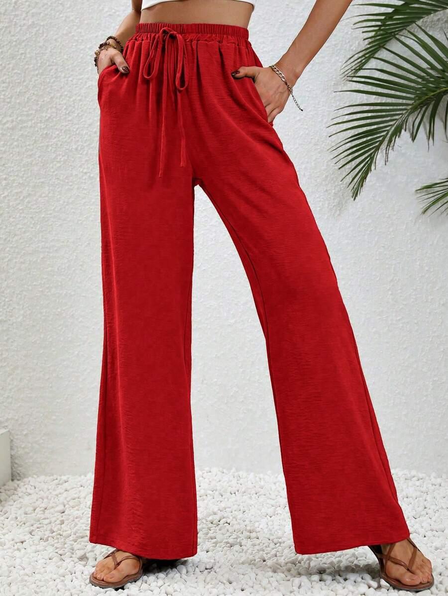 CZERWONE SPODNIE CASUAL
