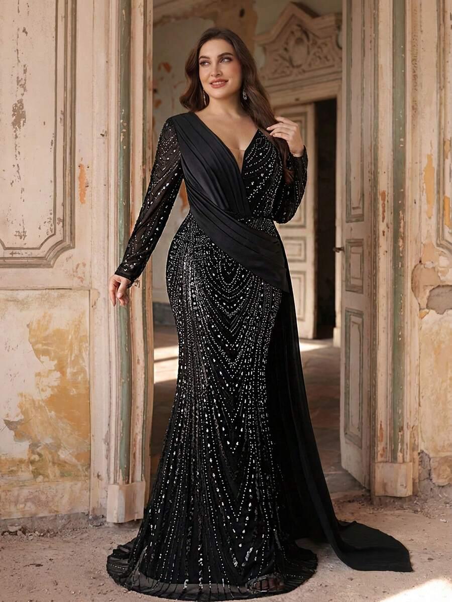 CZARNA MAXI SUKIENKA