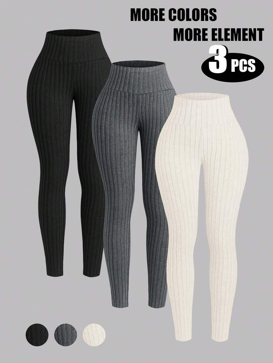 DZIANINOWE SPODNIE 3-PACK