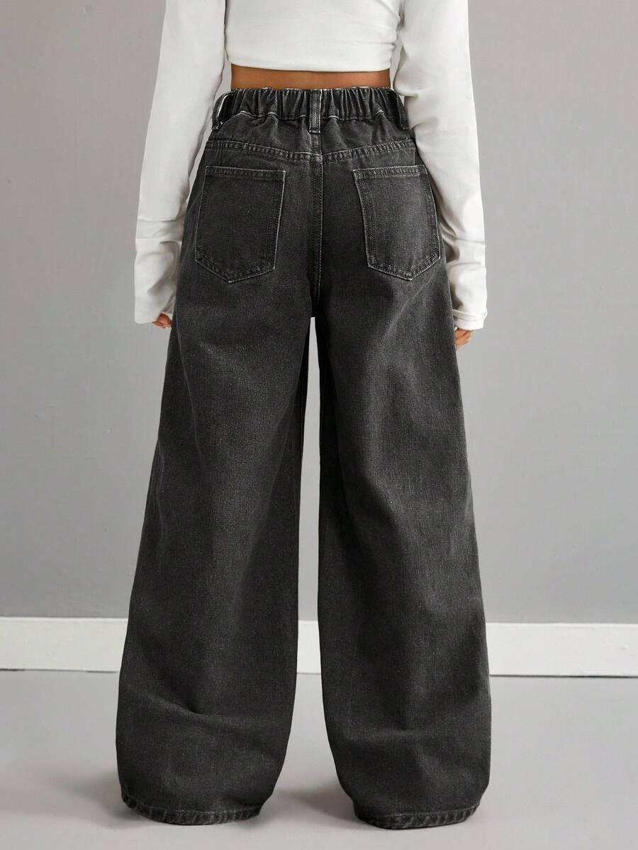 SPODNIE JEANS SZEROKA NOGAWKA