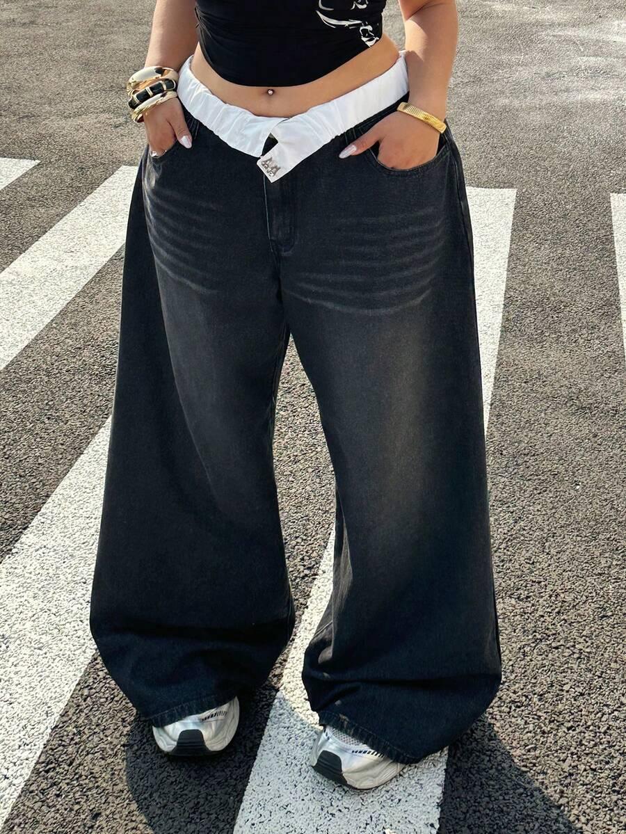 SPODNIE JEANS SZEROKIE NOGAWKI