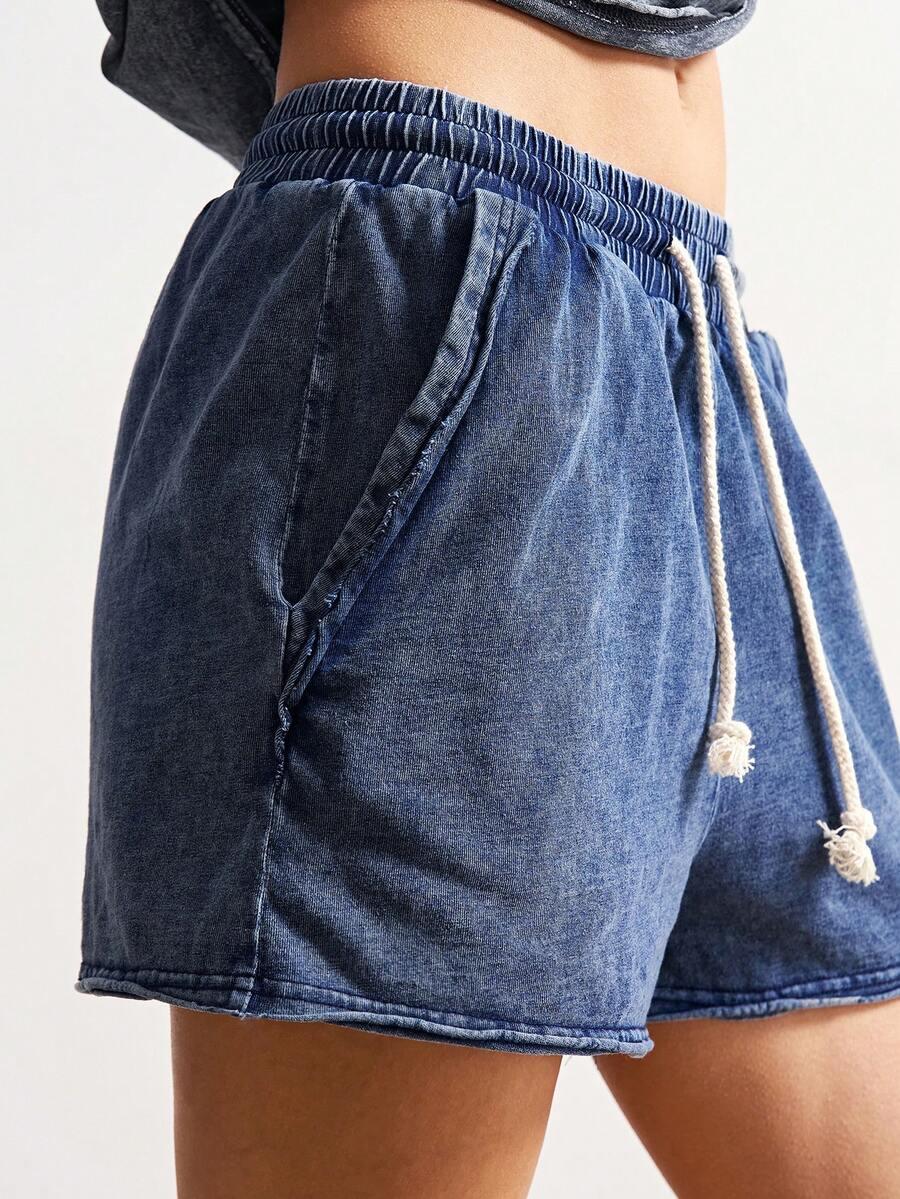 KRÓTKIE SPODENKI IMITACJA JEANSU