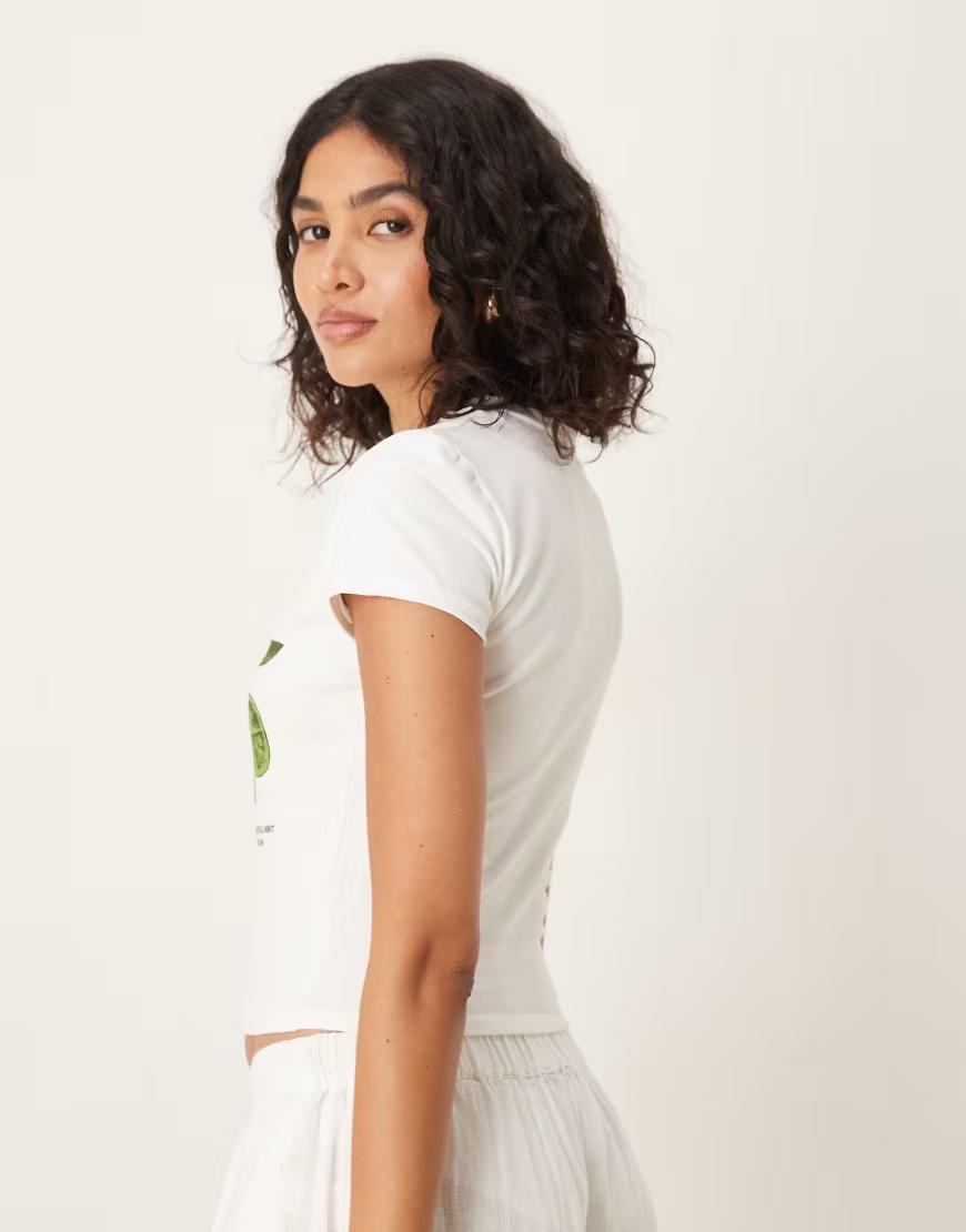 BIAŁY TOP PRINT 
