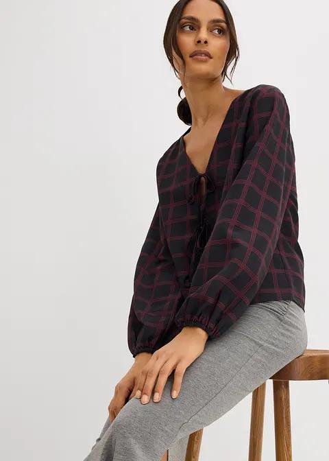 bluzka oversize w kratkę