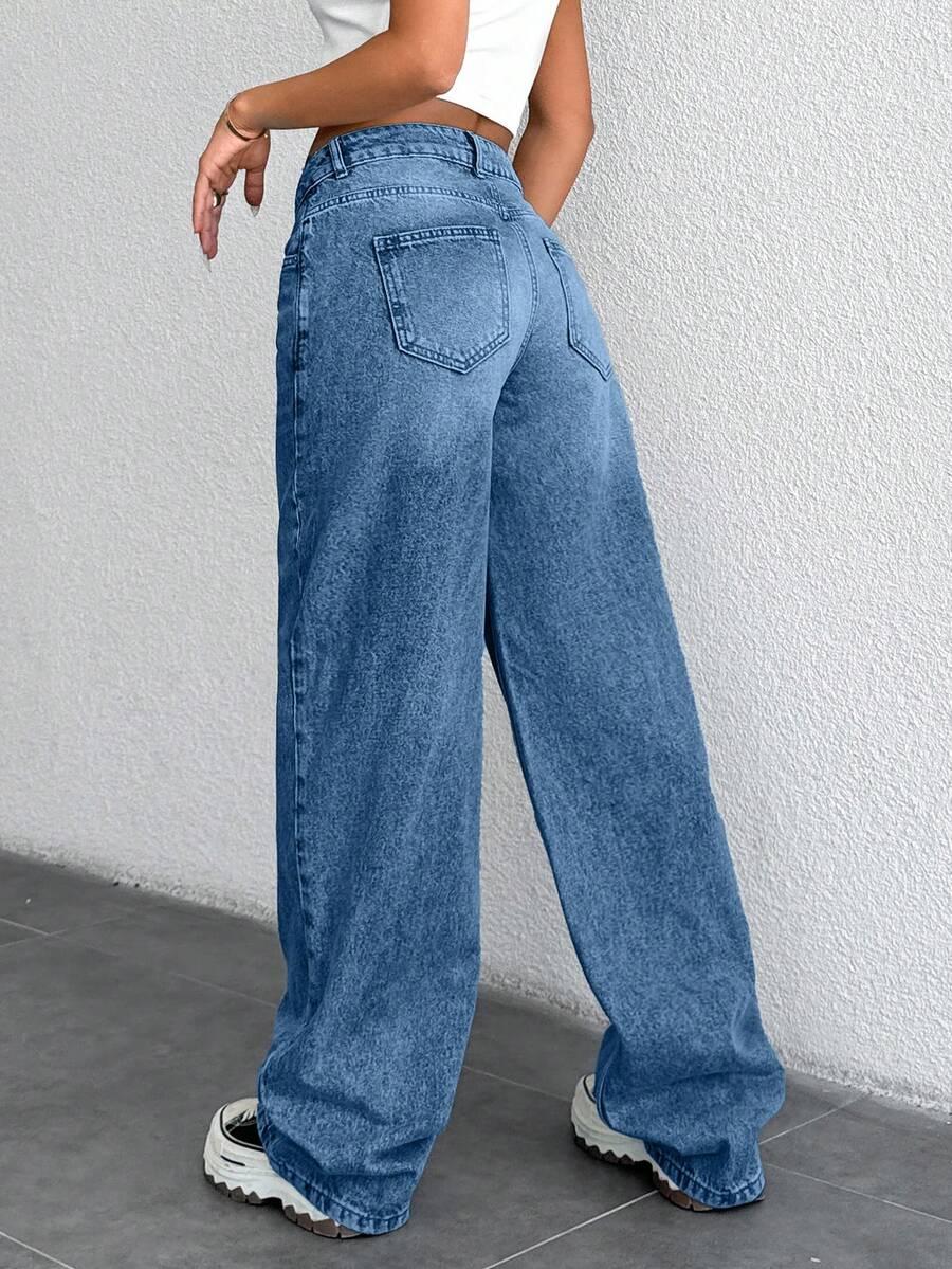 NIEBIESKIE SPODNIE JEANS