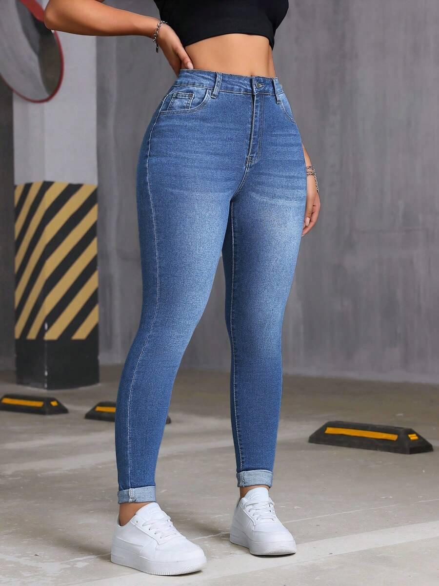 NIEBIESKIE SPODNIE JEANS