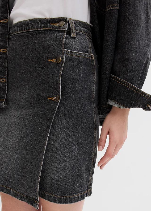 SPÓDNICA JEANSOWA PROSTA MINI 