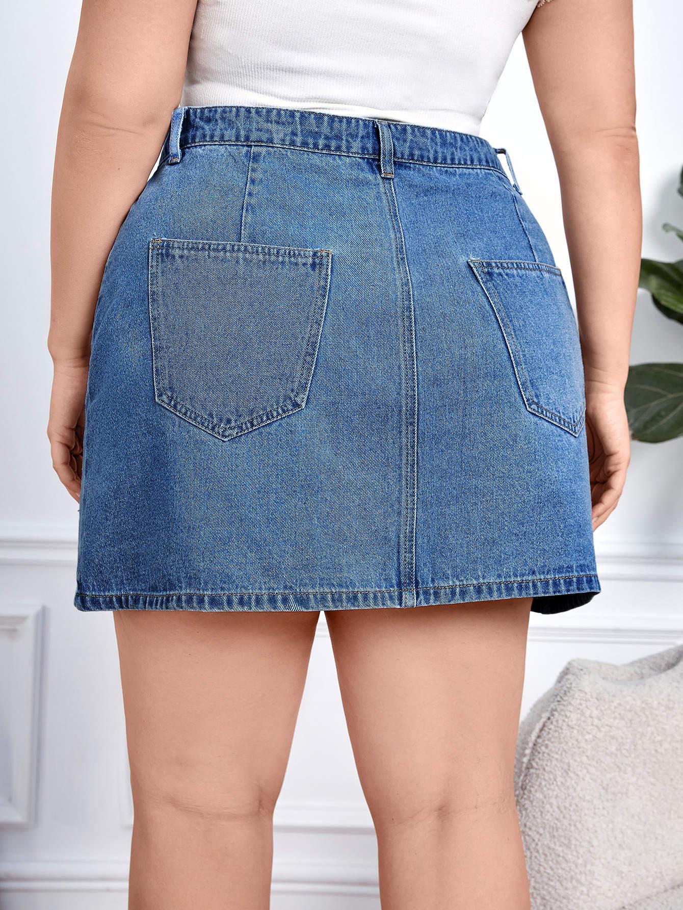 prosta spódnica jeans
