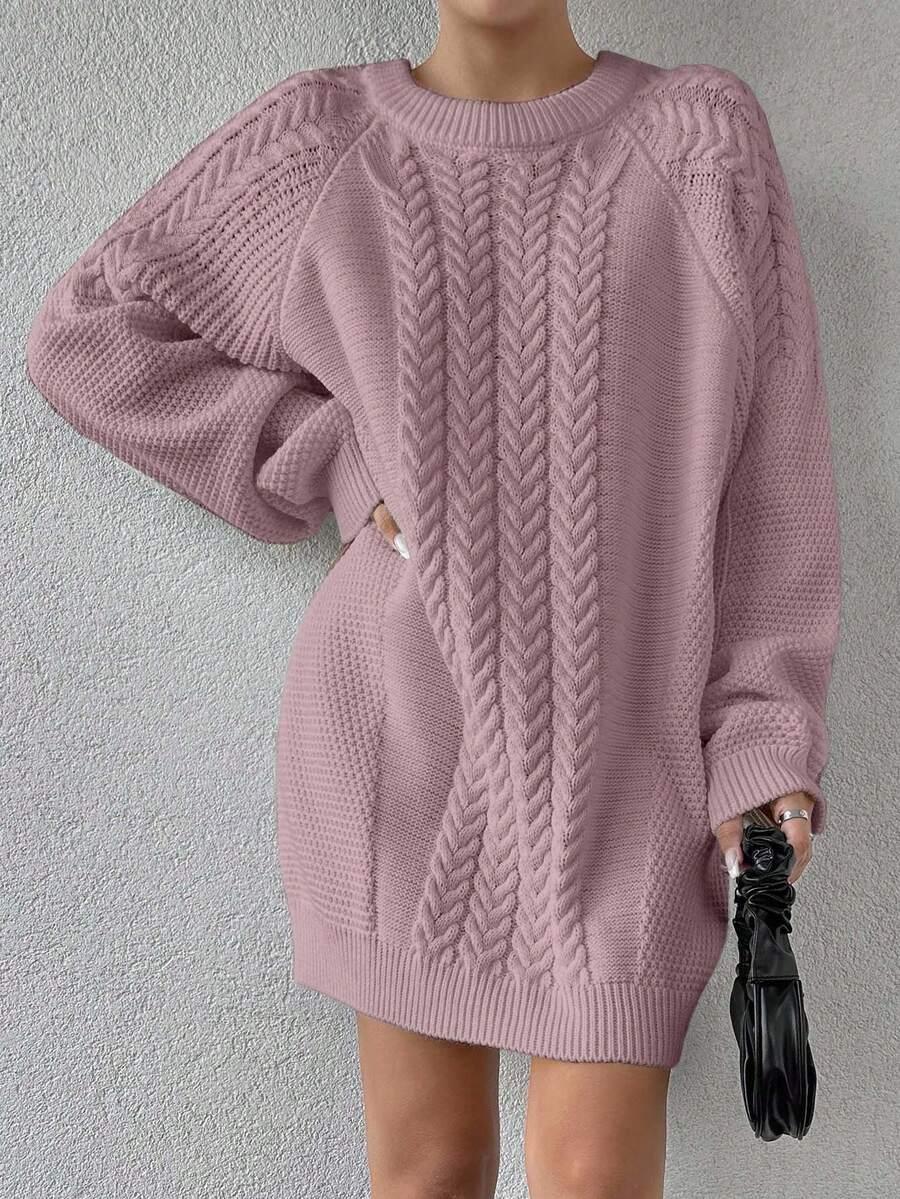 dzianinowa mini sukienka oversize