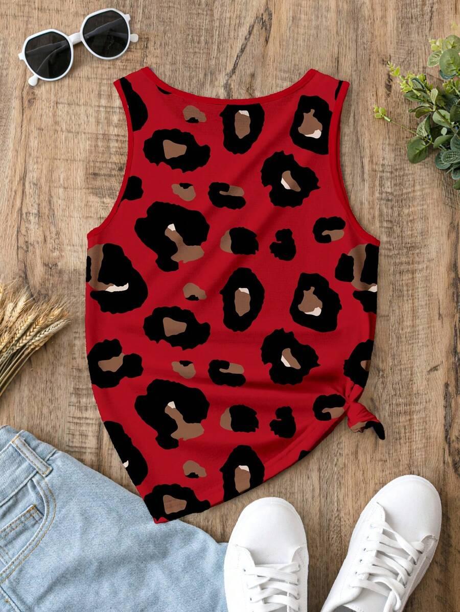 top bez rękawów print