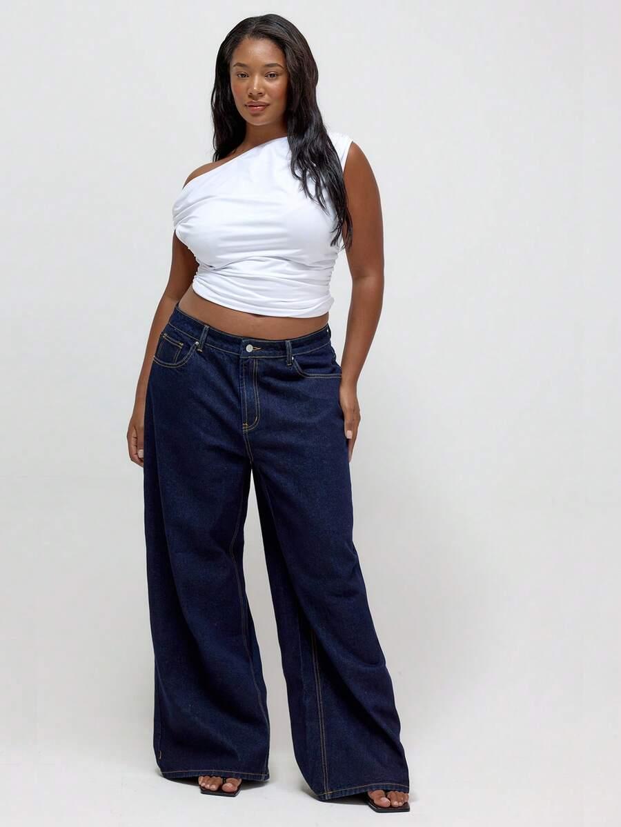 niebieskie jeansy casual