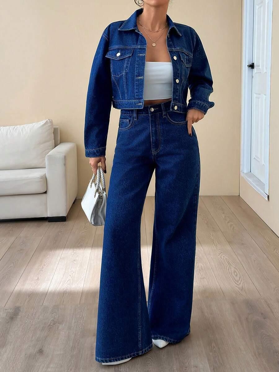 kurtka spodnie komplet jeans 