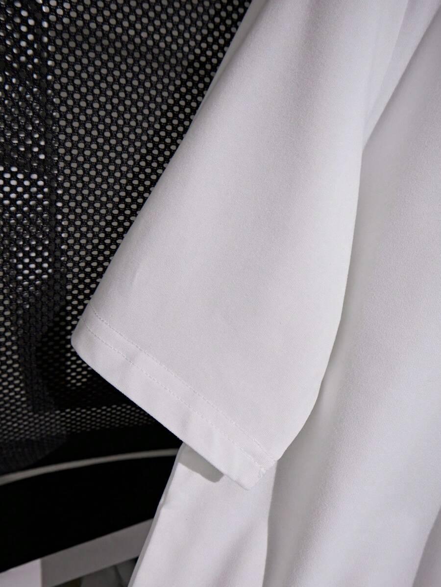 BIAŁY T-SHIRT OKRĄGŁY DEKOLT 