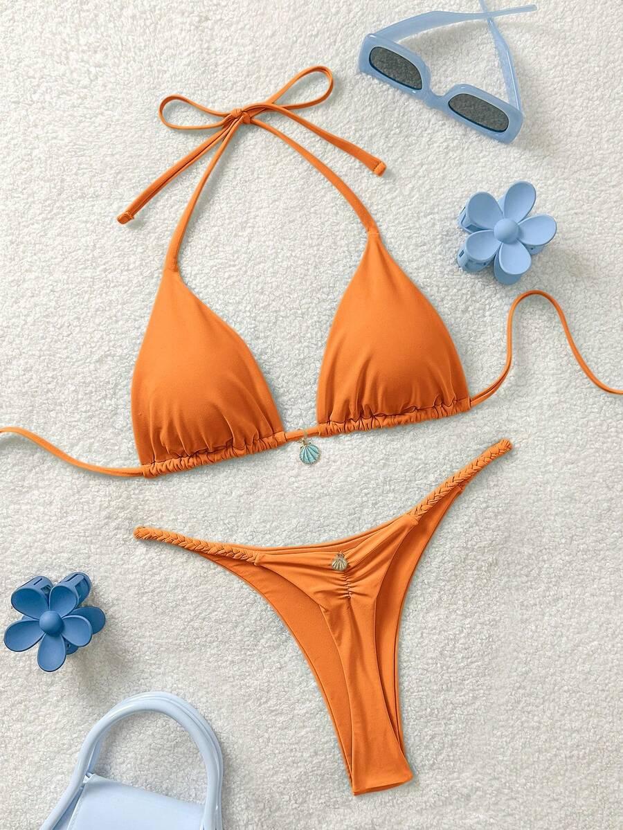 DWUCZĘŚCIOWE BIKINI DAMSKIE NEONOWE