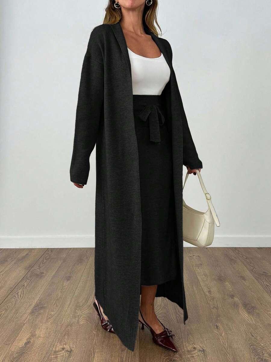 KOMPLET SWETER SPÓDNICA 