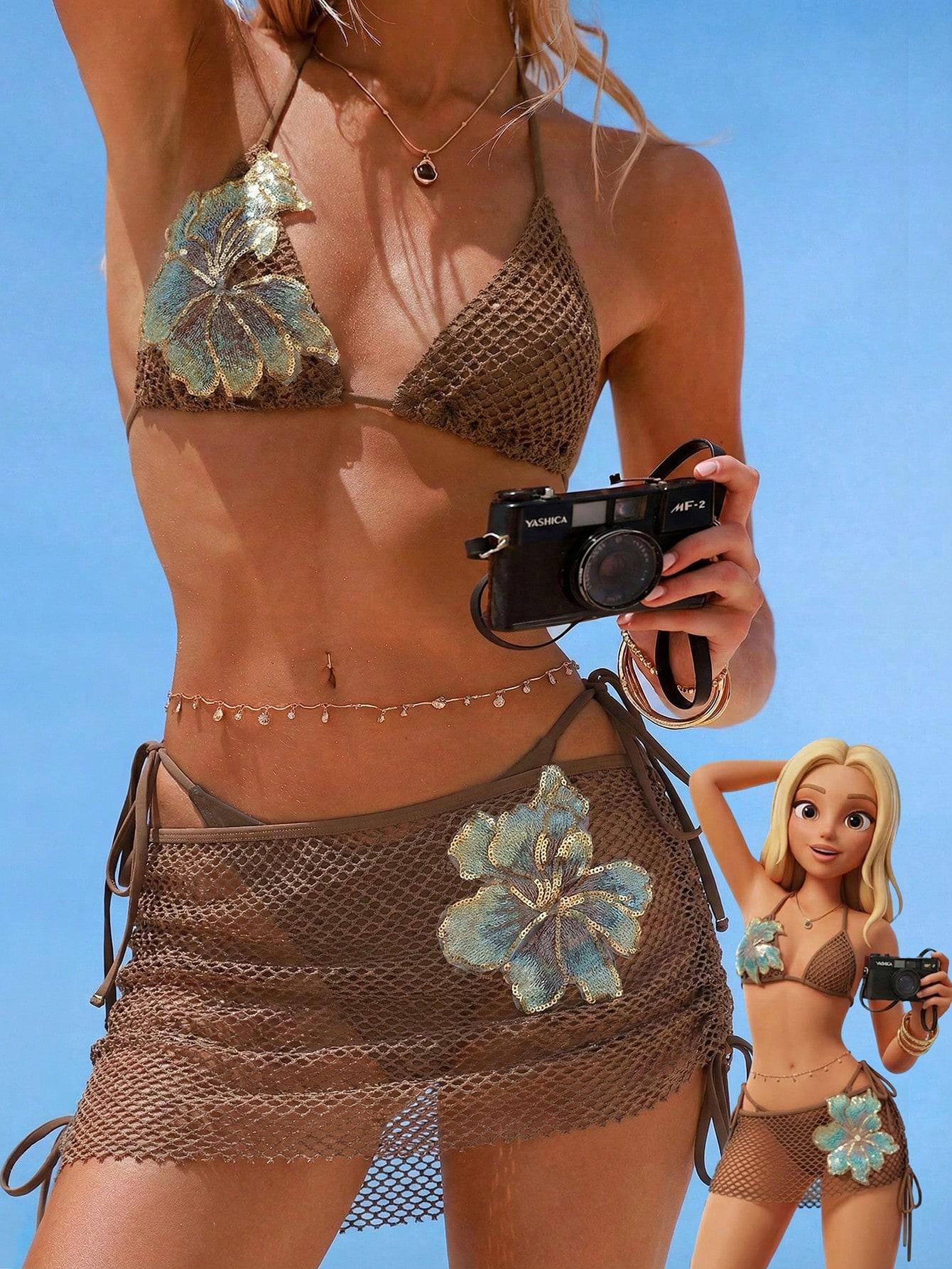 dół od bikini spódnica cekiny