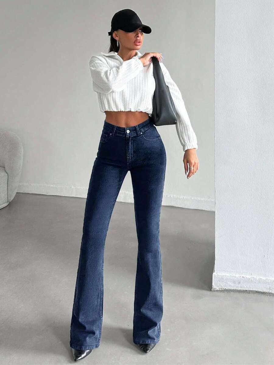 GRANATOWE SPODENKI JEANS 