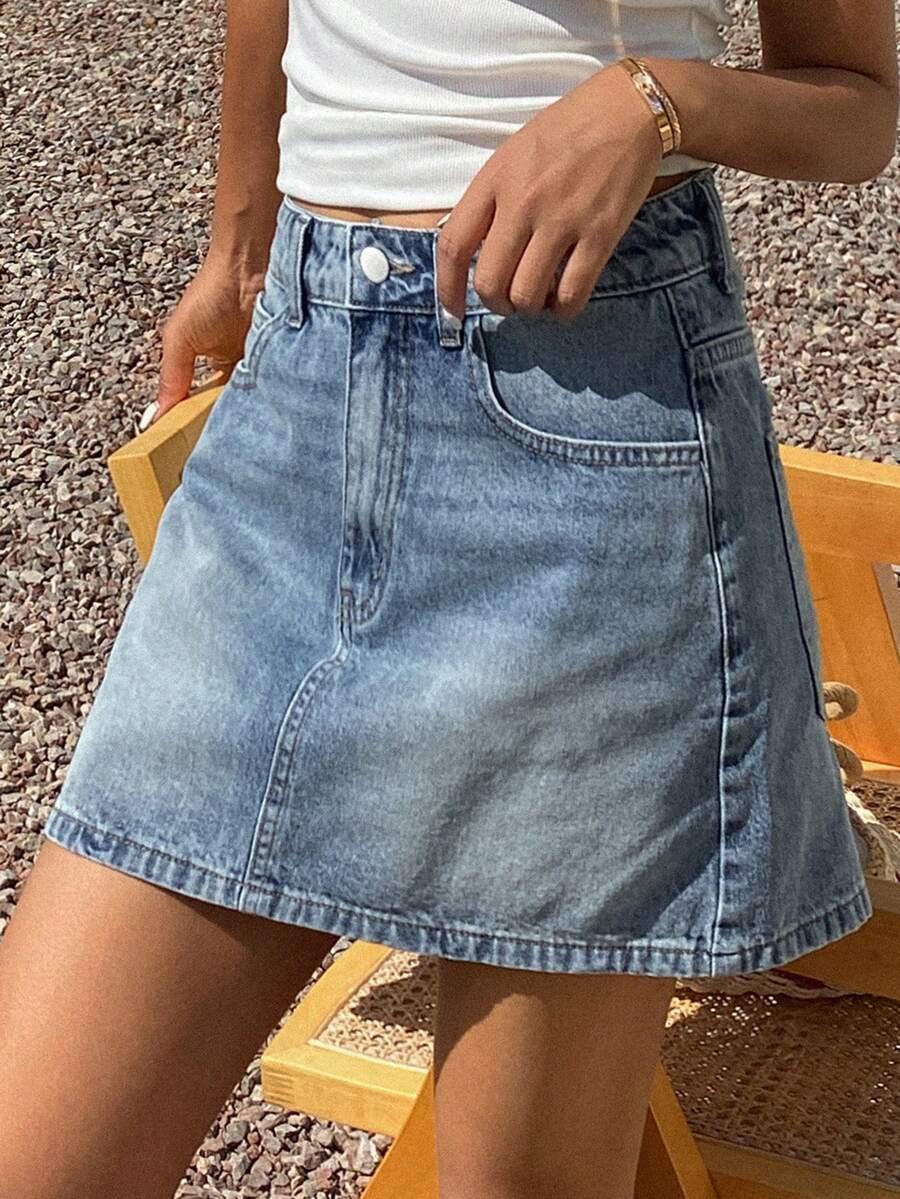 NIEBIESKIE SPÓDNICO-SPODENKI jeans