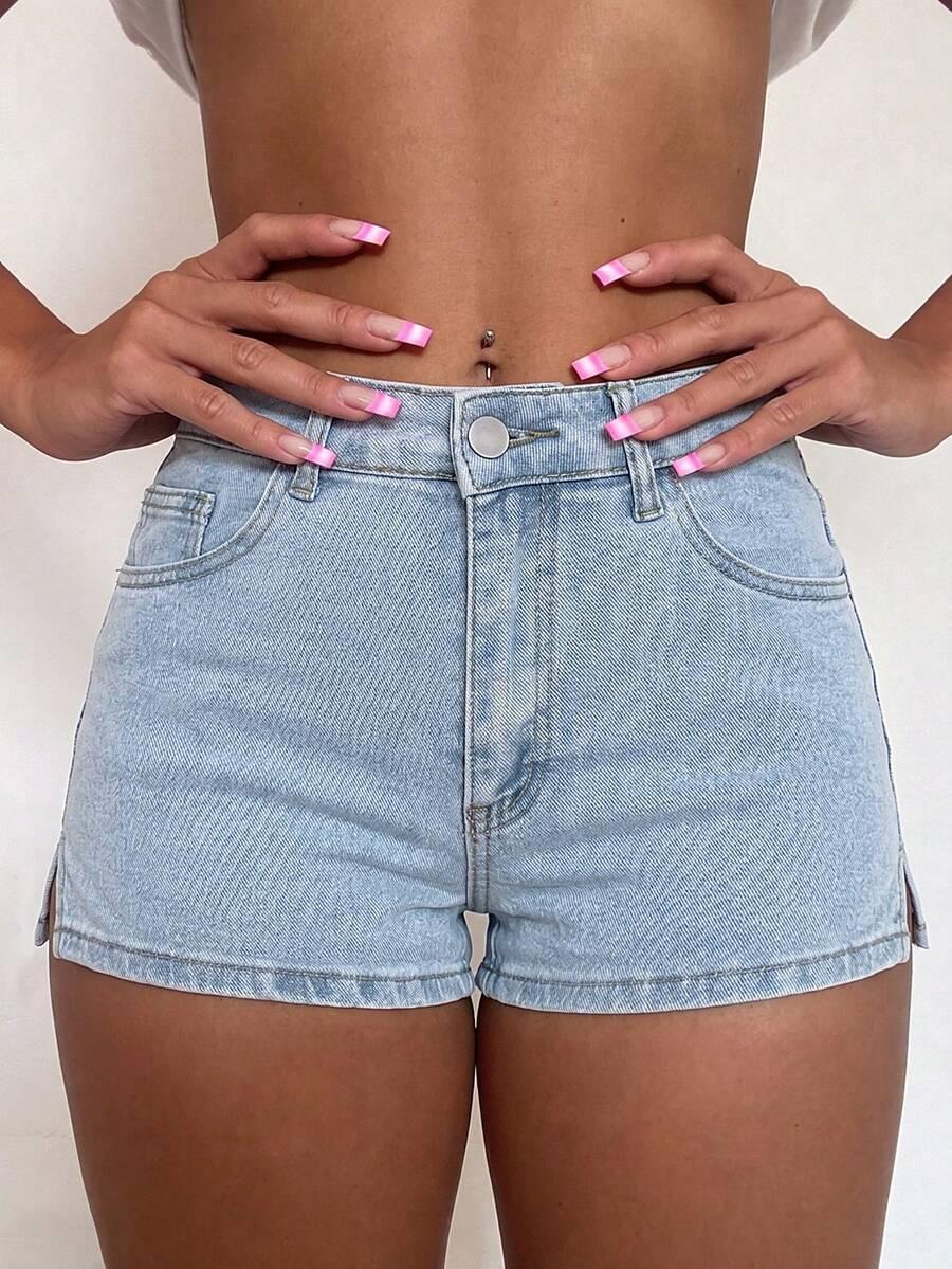 NIEBIESKIE KRÓTKIE SPODENKI JEANS