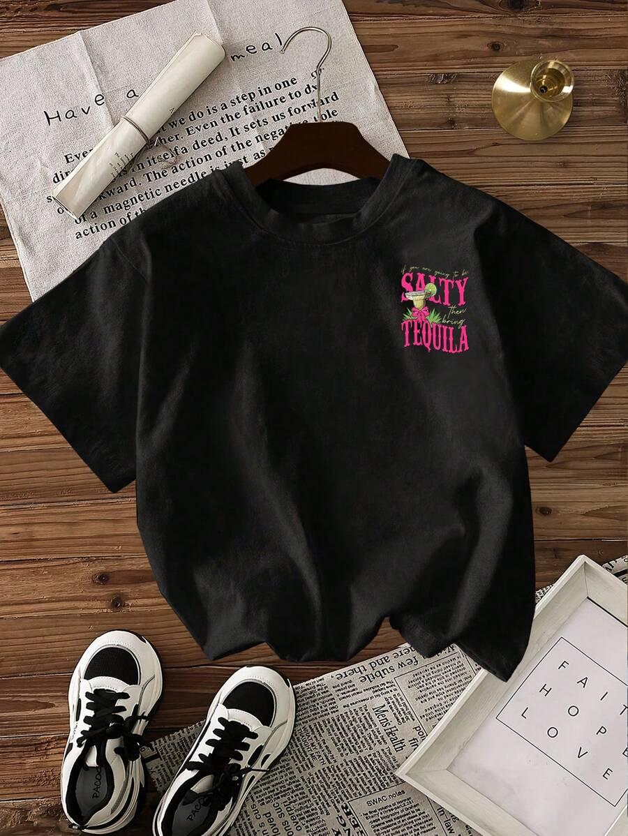 T-SHIRT DAMSKI Z NADRUKIEM