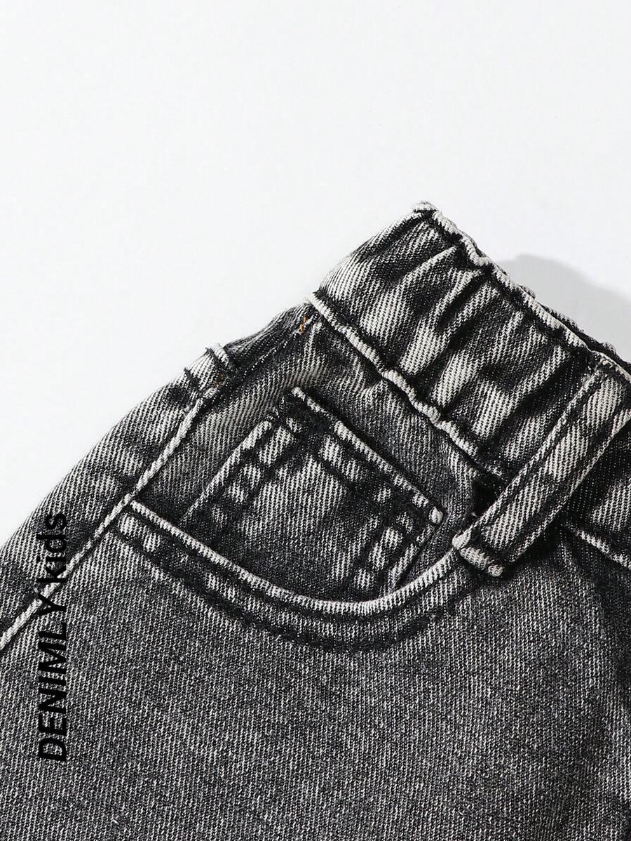 szare SPODNIE JEANS