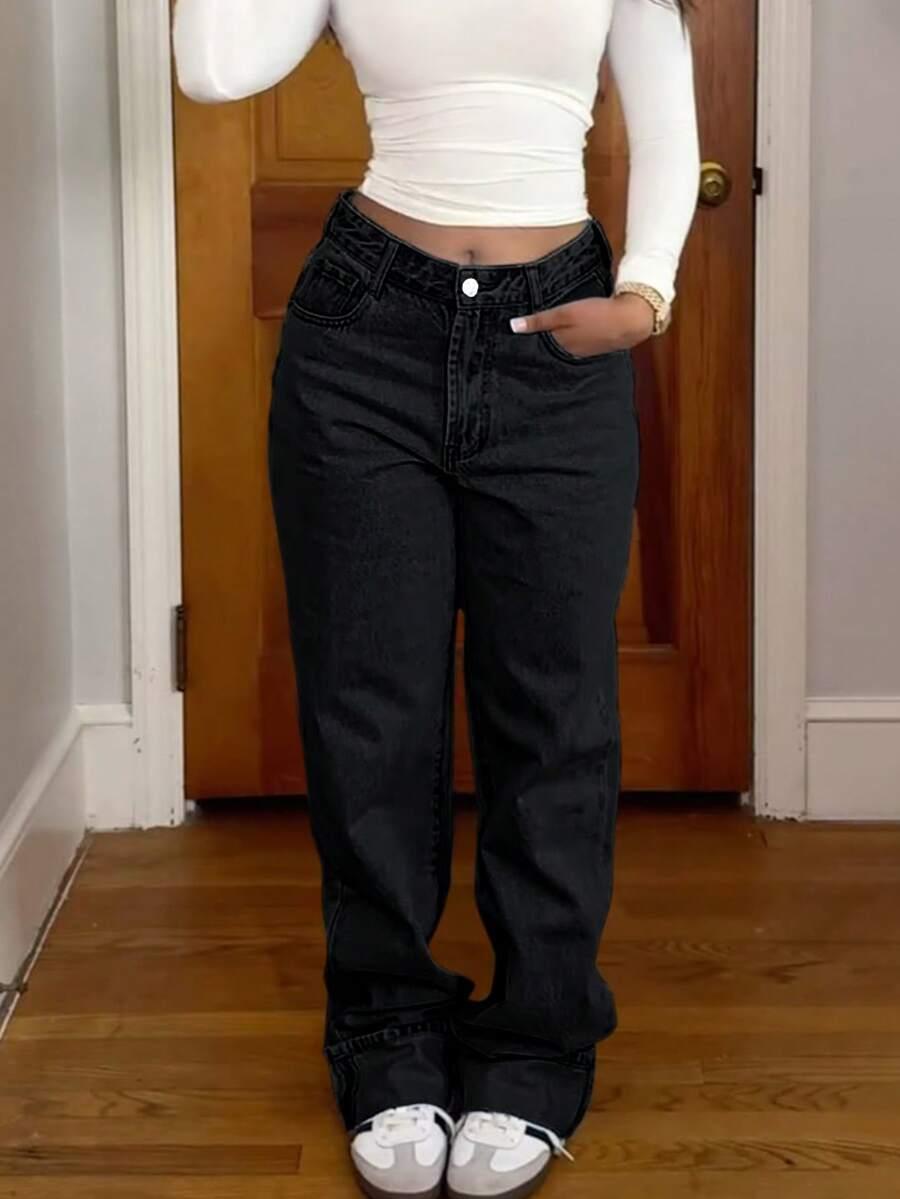 czarne spodnie jeans