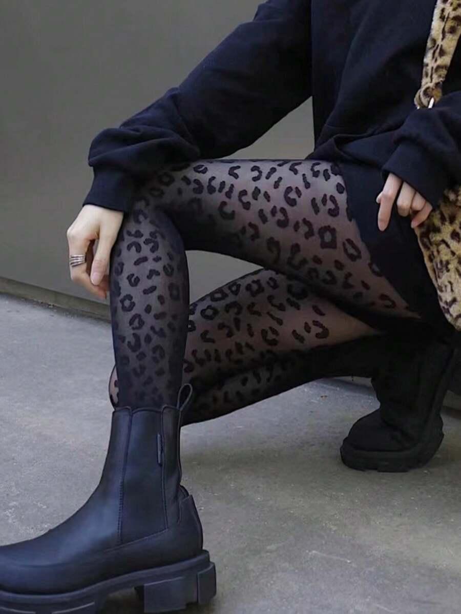 rajstopy wzór animal print