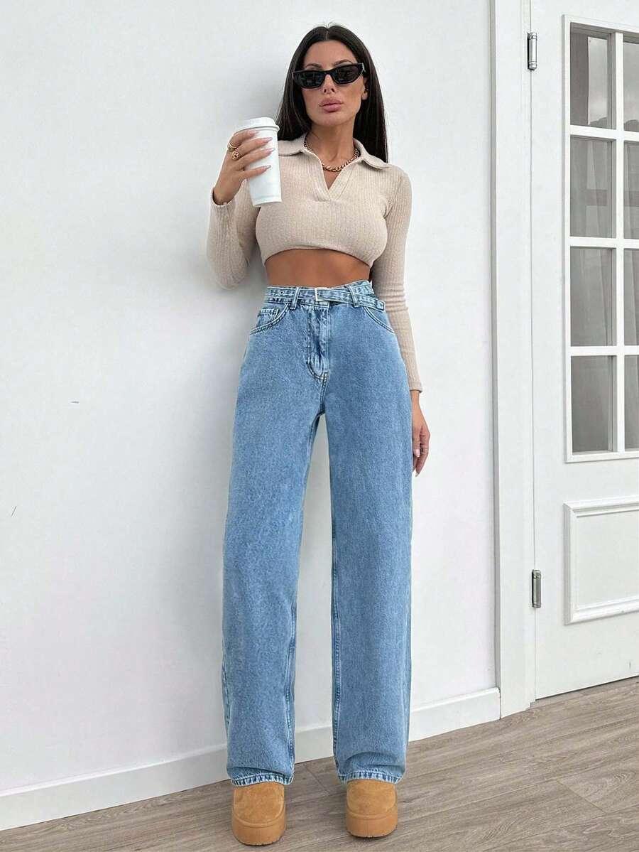NIEBIESKIE SPODNIE JEANS