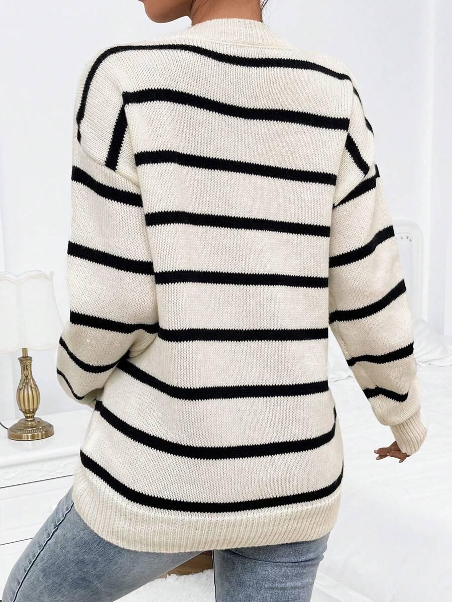 SWETER CIĄŻOWY W PASKI