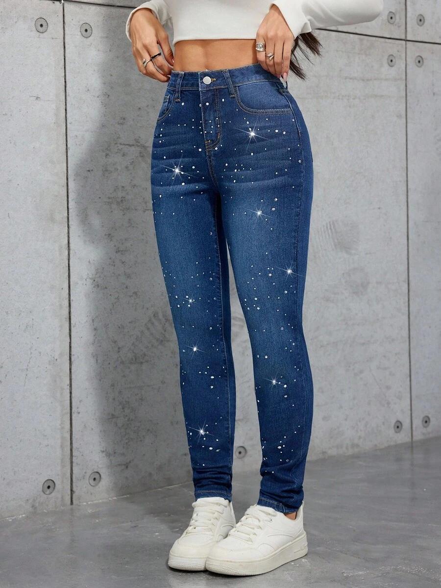 NIEBIESKIE SPODNIE JEANS