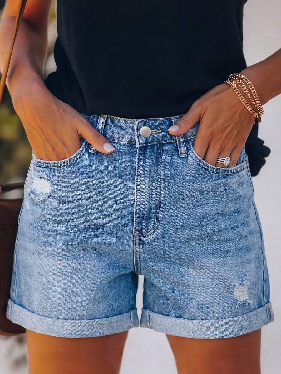 NIEBIESKIE SPODENKI JEANS