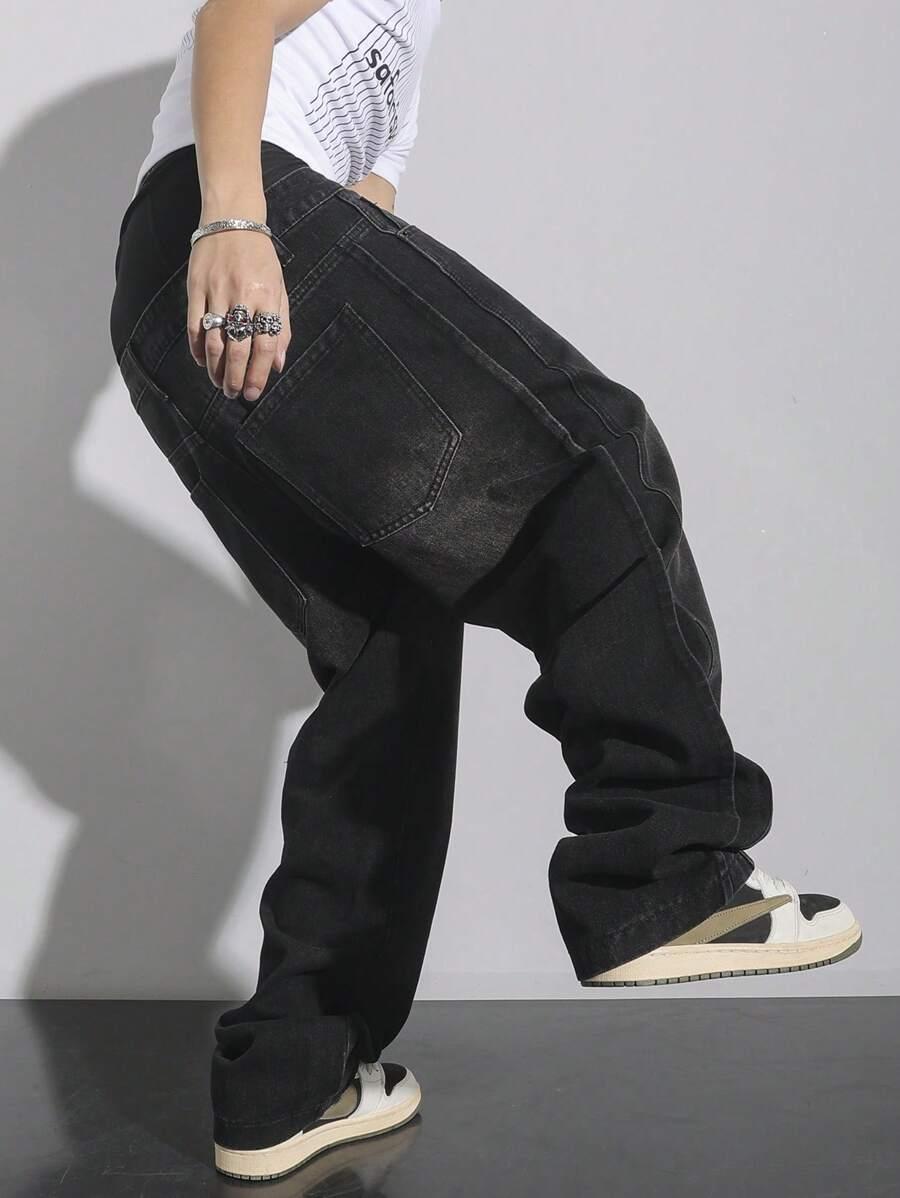 czarne spodnie jeans 