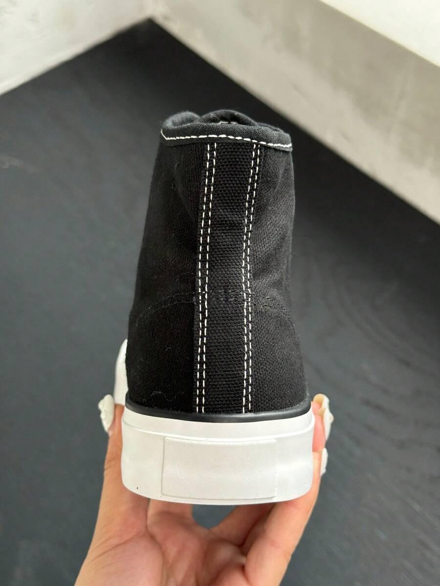 czarne wysokie trampki