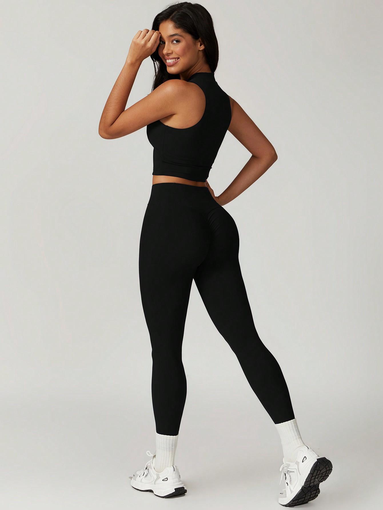 CZARNE SPORTOWE LEGGINSY