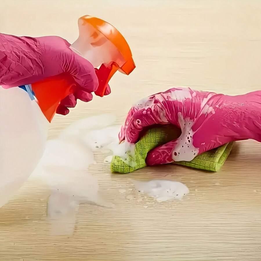 Różowe rękawiczki gumowe 50 sztuk