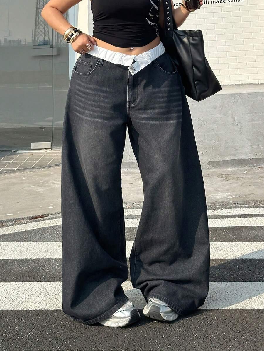 SPODNIE JEANS SZEROKIE NOGAWKI