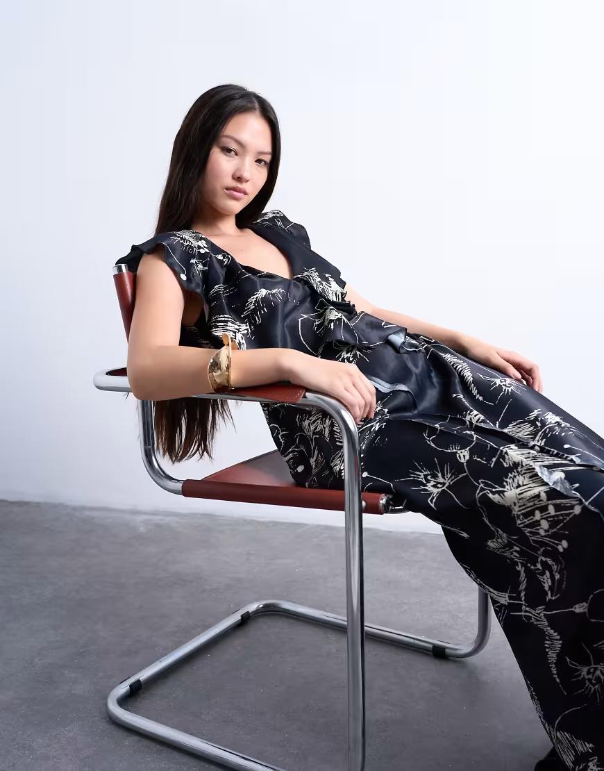 maxi sukienka v-neck print