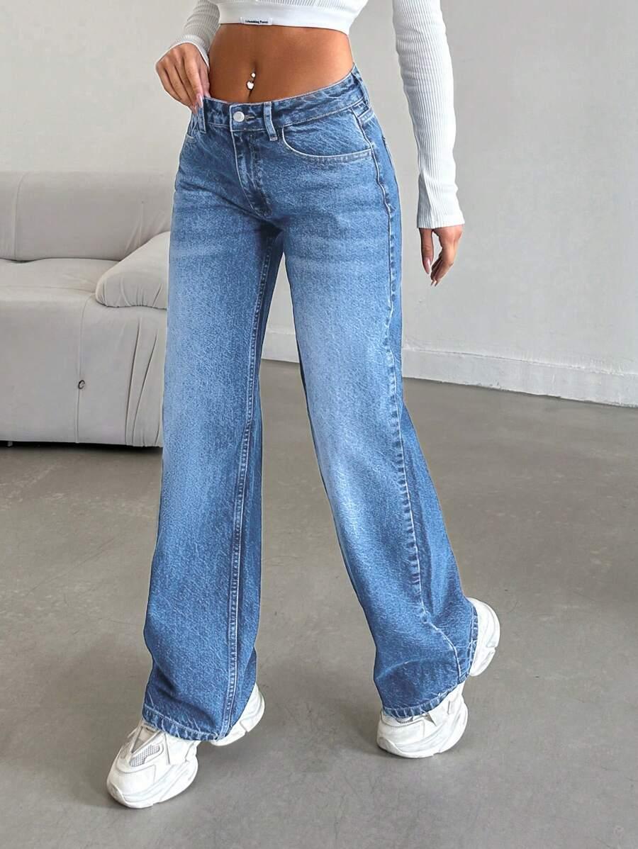NIEBIESKIE SPODNIE JEANS