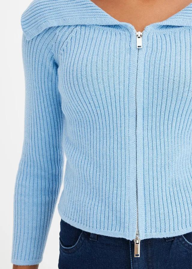 KRÓTKI SWETER ROZPINANY 