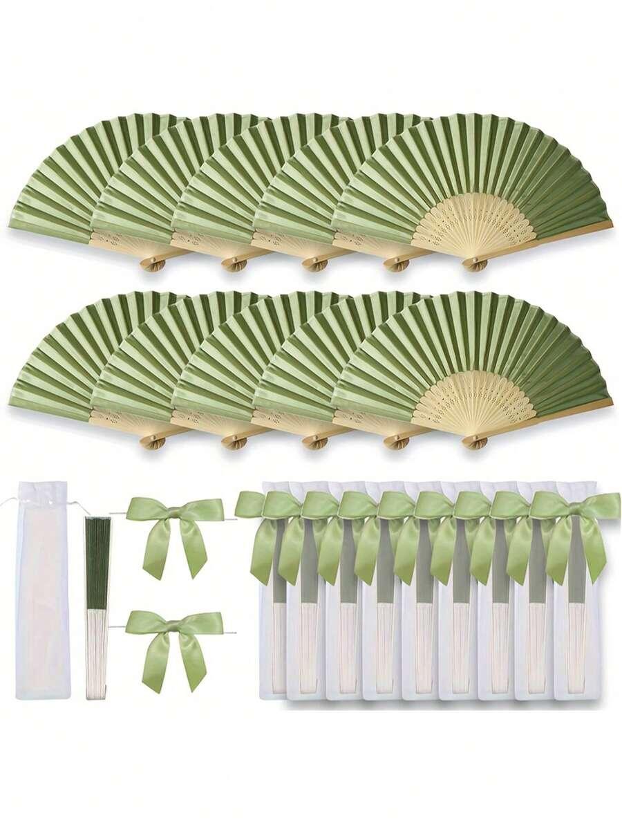 zielone wachlarze 10-pack
