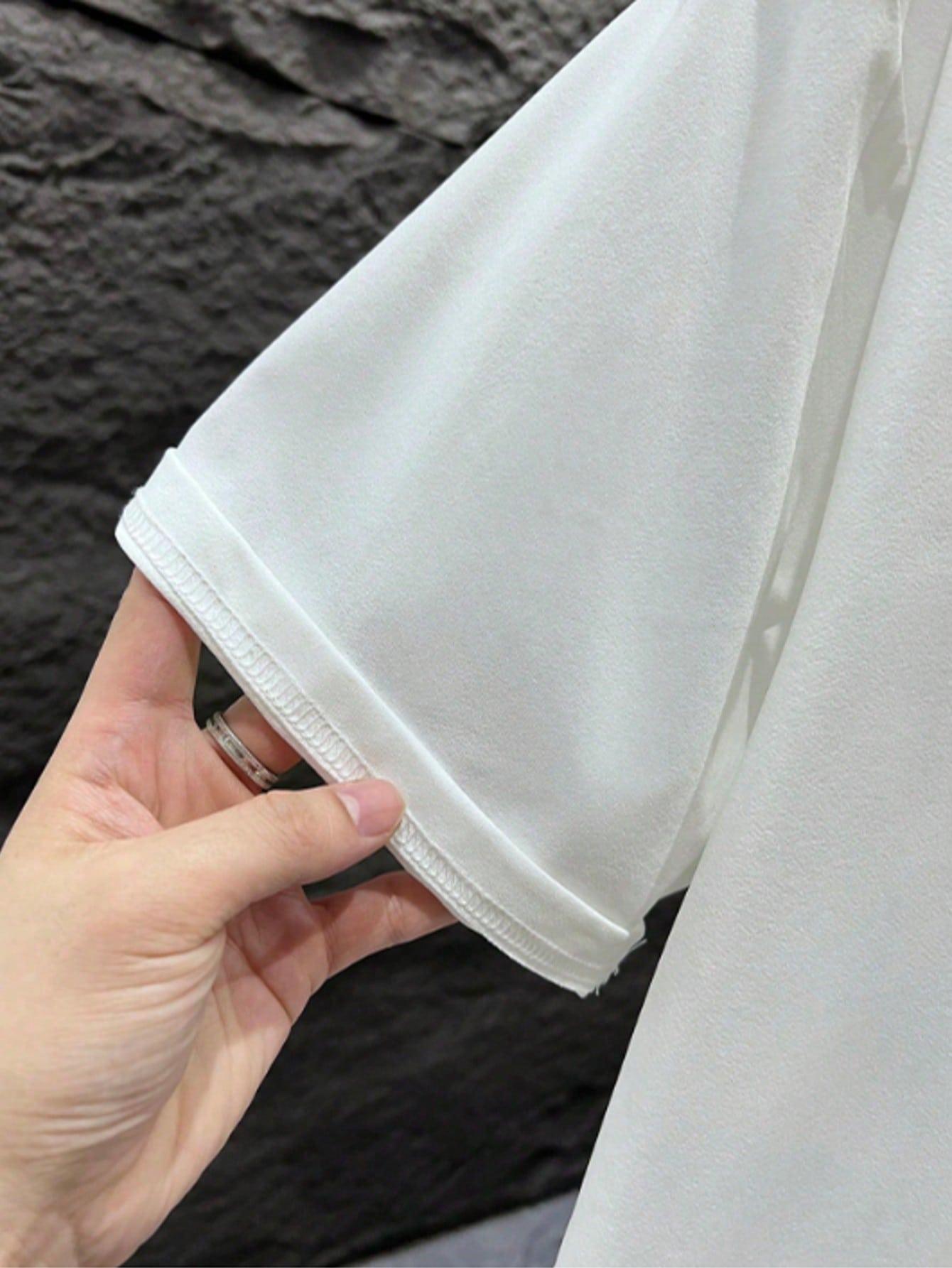 biały t-shirt casual