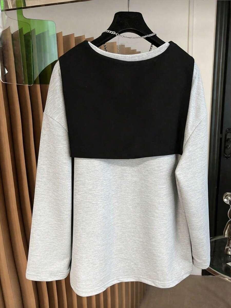 szara bluza casual