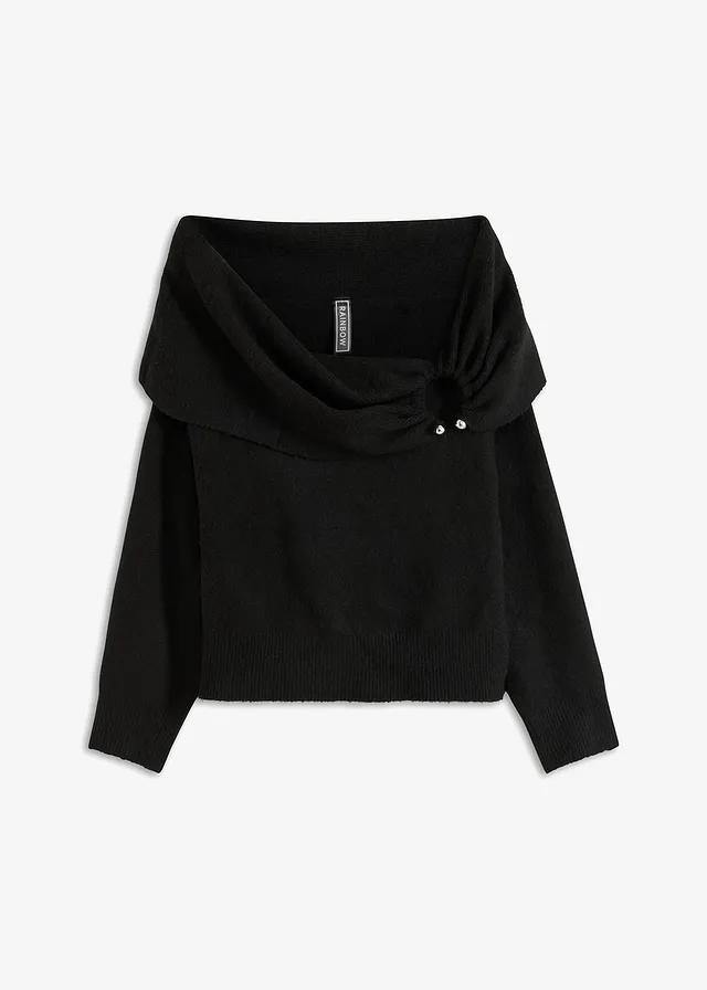 SWETER Z ODKRYTYMI RAMIONAMI