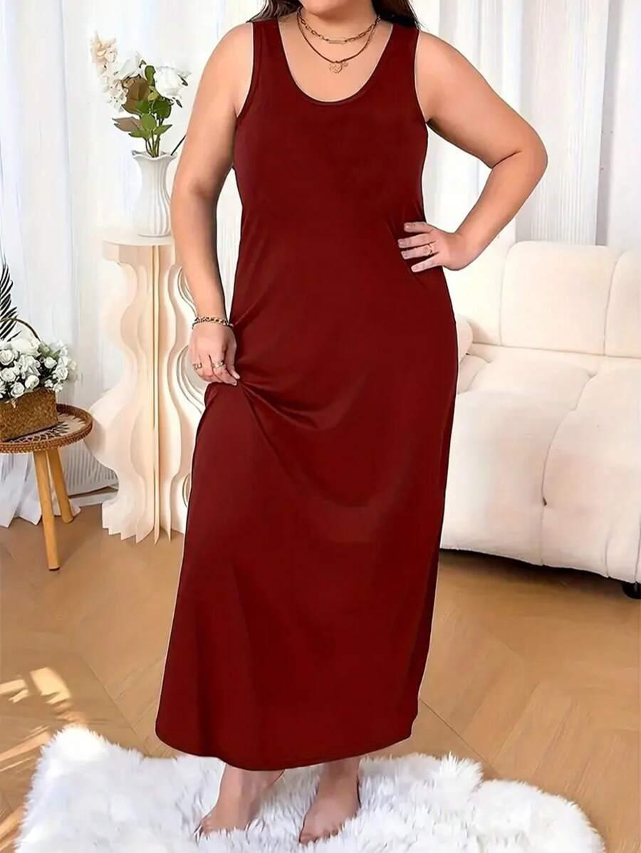 czerwona sukienka maxi