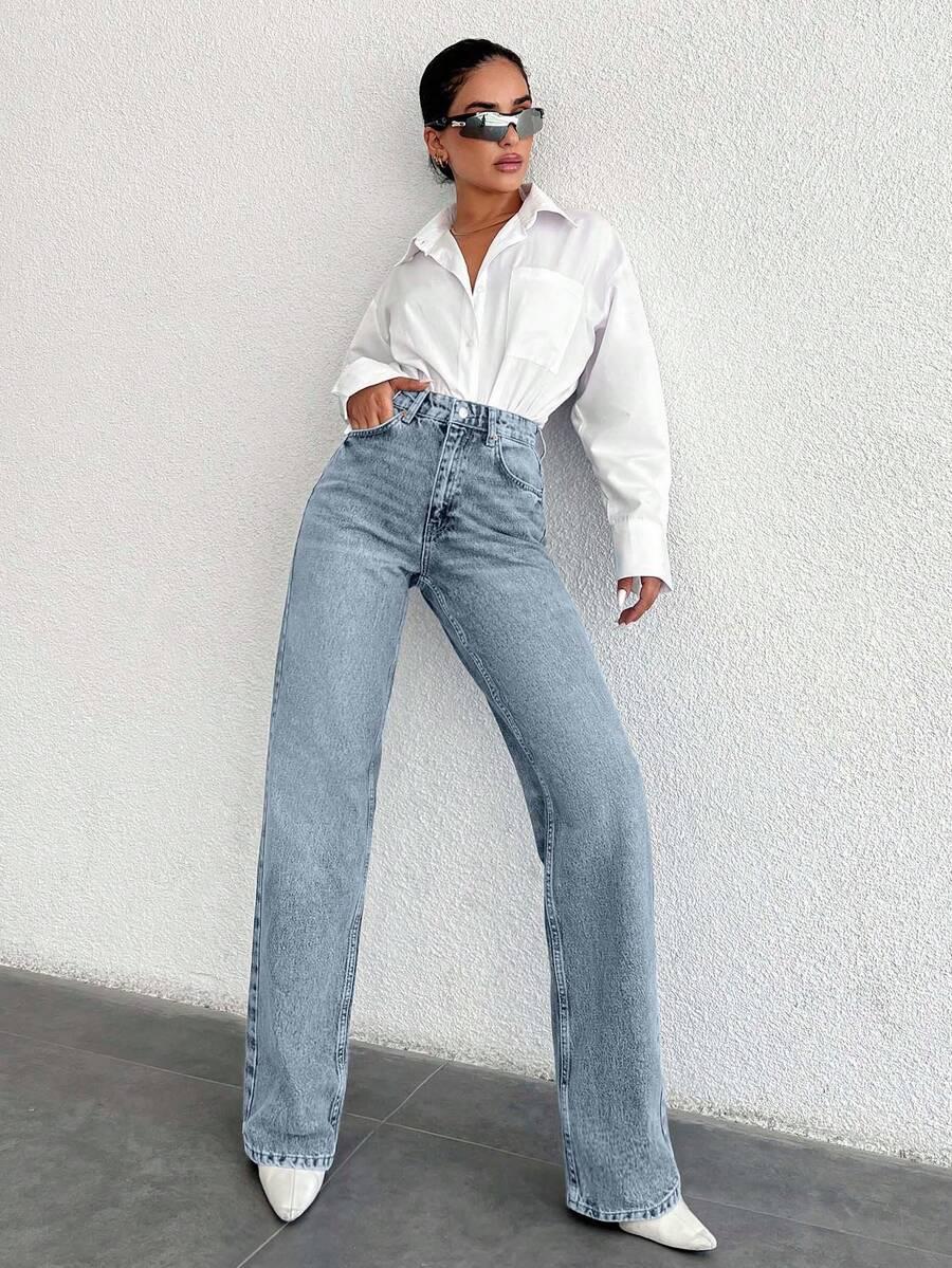 NIEBIESKIE SPODNIE JEANS 