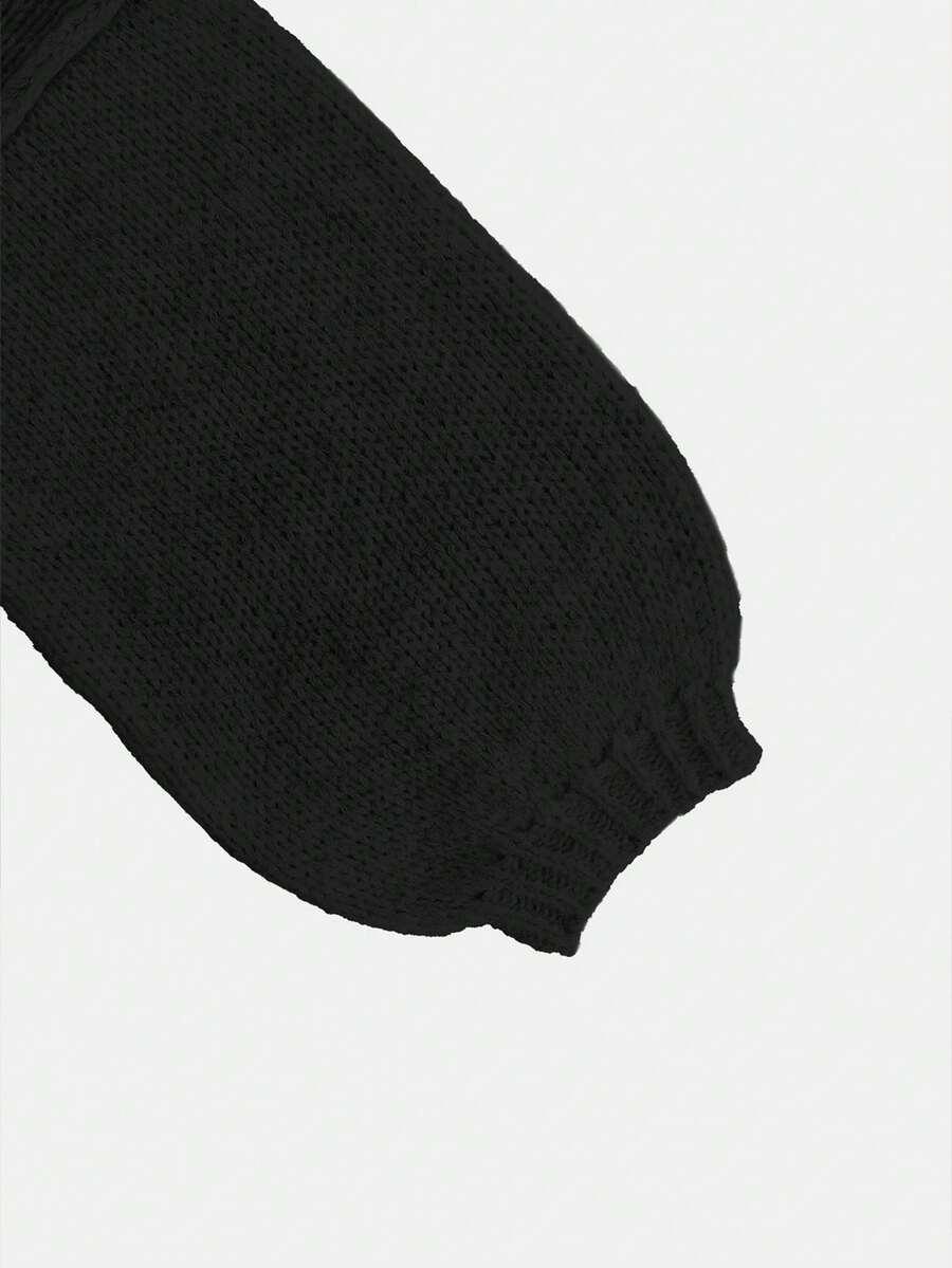 CZARNY SWETER KARDIGAN OVERSIZE