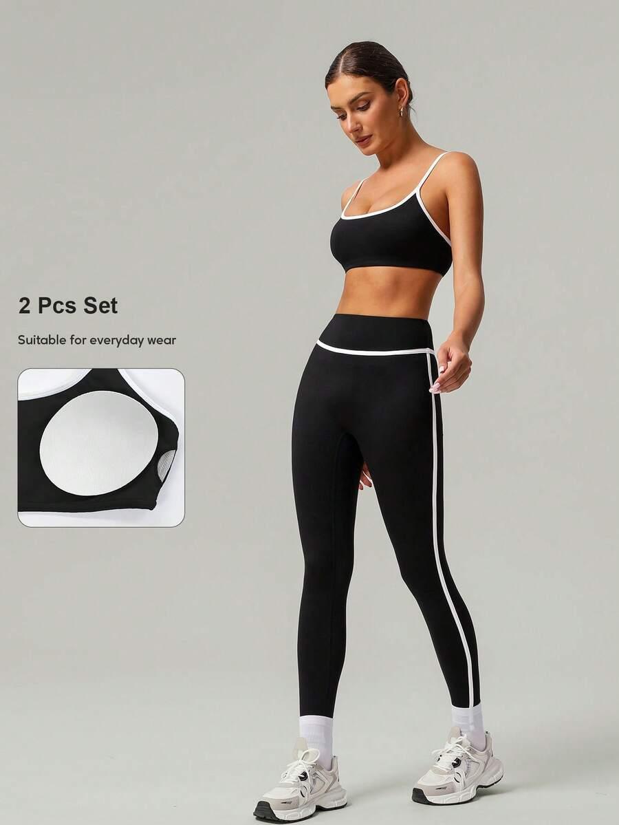 TOP LEGGINSY KOMPLET SPORTOWY