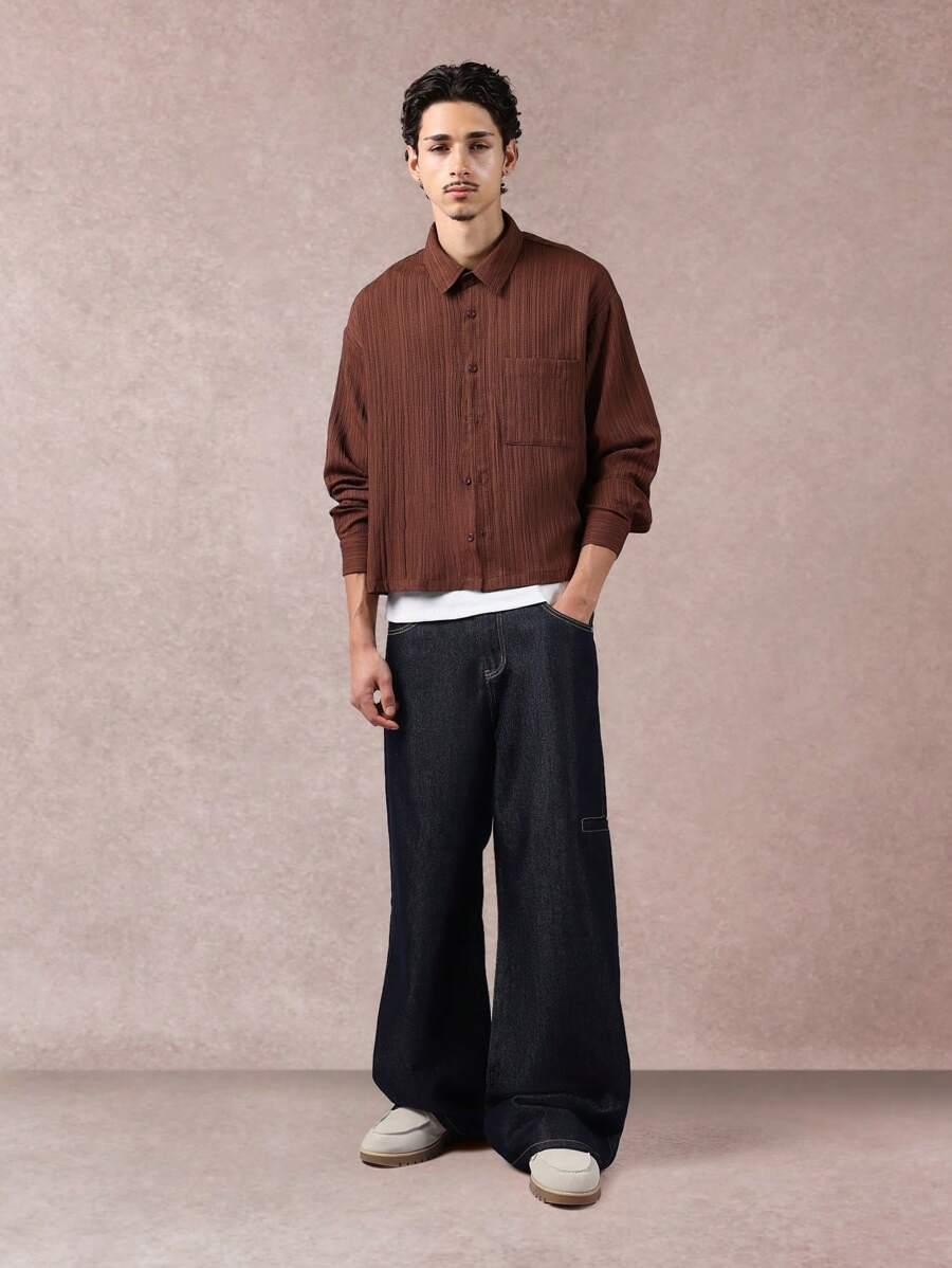 KOSZULA MĘSKA CASUAL REGULAR DŁUGI RĘKAW